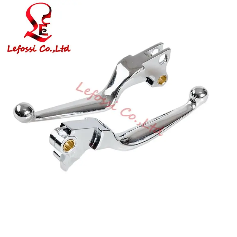Chrome Motorcycle Master Cylinder Brake Clutch Hand Levers Set For