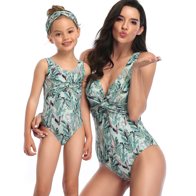 mum daughter matching swimwear