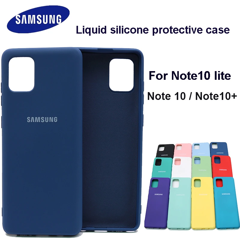 For Samsung Galaxy Note 10 Lite Liquid Silicone Cover Protective Silky Soft-Touch Shell For samsung Note10 lite molle phone pouch