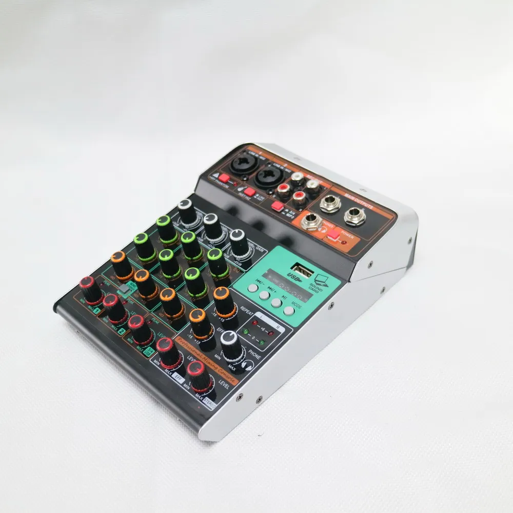 Originais para Gravação ao Vivo Console de Mistura de 4 Mini Canais Bluetooth Micwl Af4 Usb 48v - Image 6