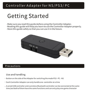 

Wireless Wired Controller Converter Adapter for Nintendo Switch NS PS3 PC Adapter for Windows 10 Laptops
