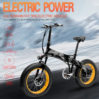 

500W 20 Inch Electric Bike Folding Power Assist Electric Bicycle E-Bike 70 - 90km Range ebike Electric Motorcycle