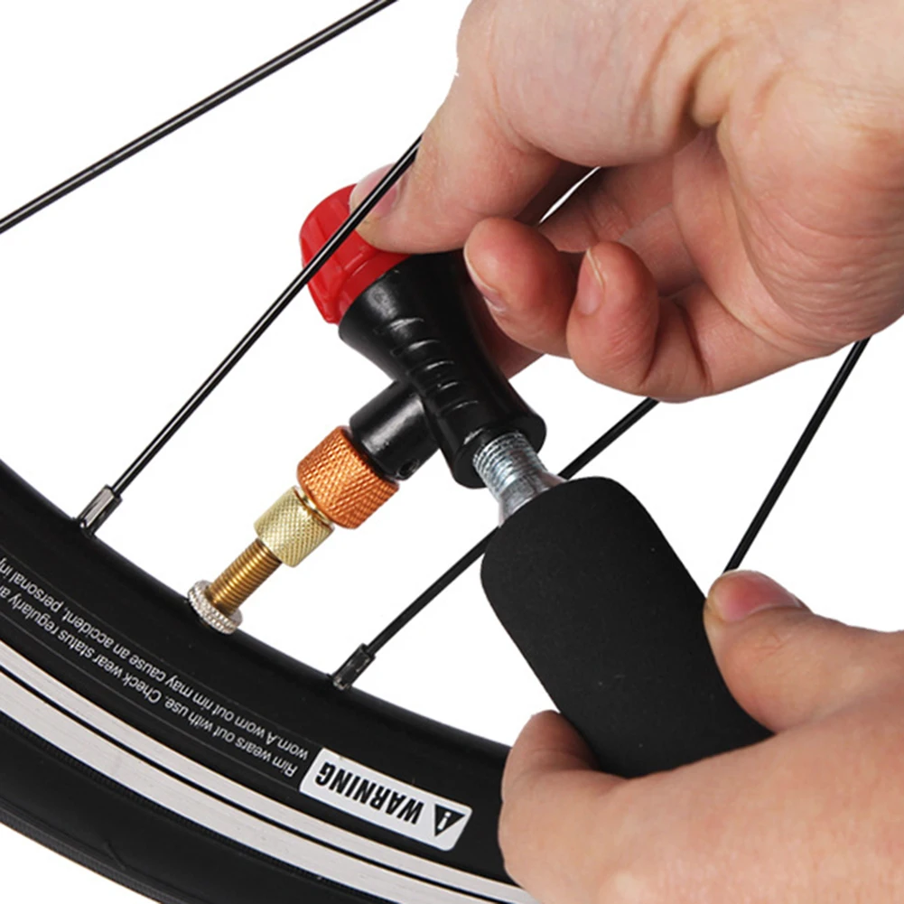Mountain Bike Mini Air Pump Valve Head Inflator CO2 Gas Bottle Insulated Sleeve Bike Mini Air Pump Valve Head Inflator CO2 Gas B