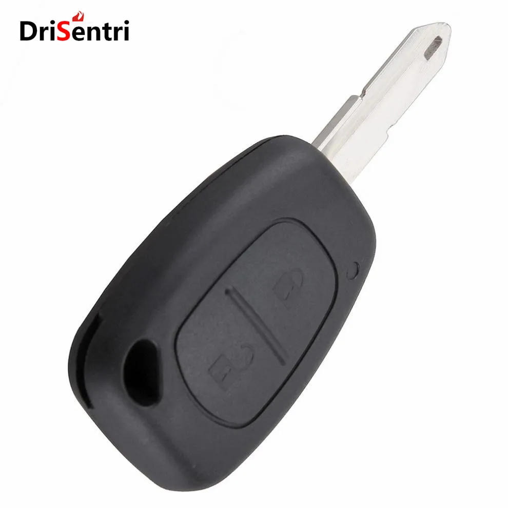 

Black 2 Buttons Replacement Key Case Shell Keyless Remote Fob with Uncut Car Flip Key for RENAULT New Style