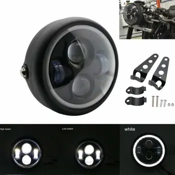 

White Motorcycle Headlight Halo Ring For Harley Curved lens High transmission