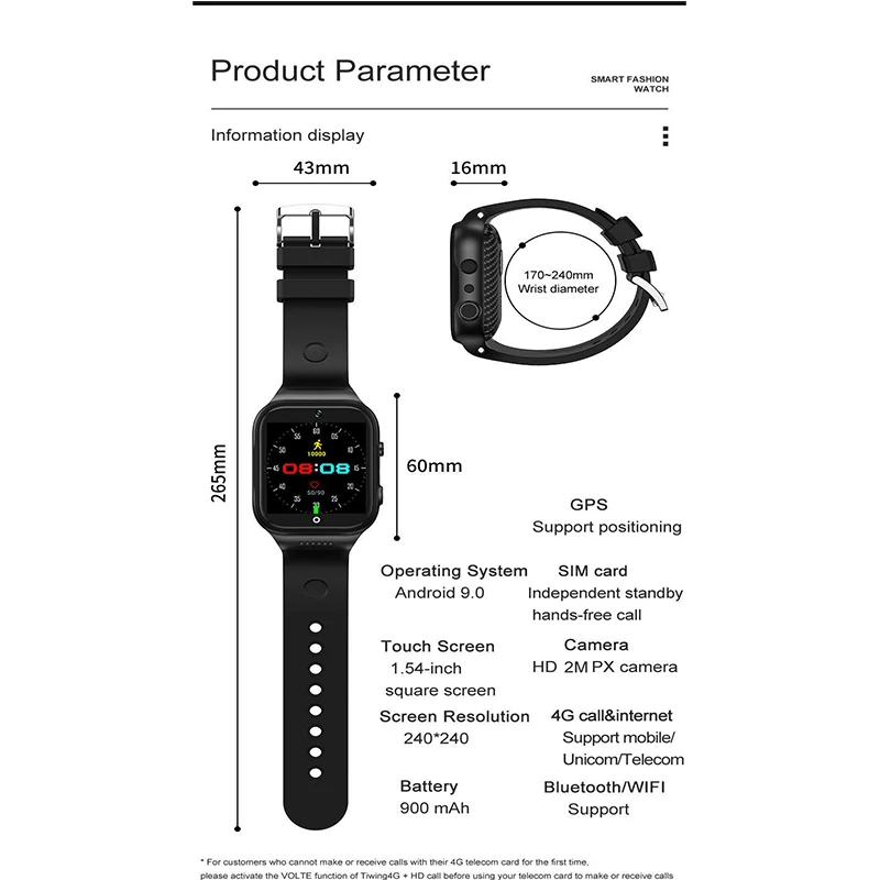 US $69.30 X89 4G Smart Watch Men with SIM Card Camera Video Heart Rate temperature IP67 Smartwatch WIFI 16G AI face recognition Android
