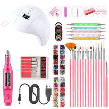 

36W USB Nail UV Lamp Art Nail Polishing Machine Nail Sticker Drill Tool Set Portable And Durable Easy To Carry Low Noise