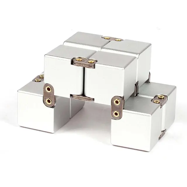 New 2022 Magic Cube Aluminium Cube Toys Premium Metal Deformation Magical Anti-stress relief Cube Stress Reliever for Anxiety 4