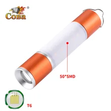 COBA портативный Рабочий светильник, светодиодный фонарь, водонепроницаемый, usb, перезаряжаемый внешний аккумулятор, масштабируемый, 4 режима, 2000лм, магнитный крючок, фонарь