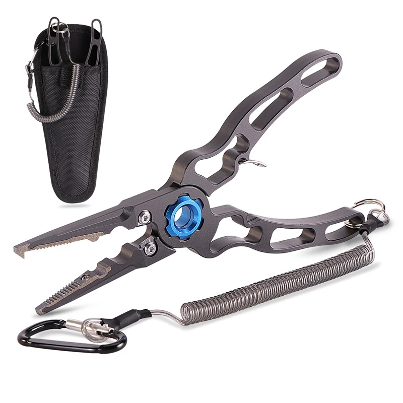 Aluminum Fishing Pliers Saltwater,Titanium Alloy Hook Removers,Surf