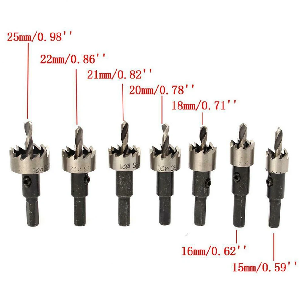 

High Quality 12* Hole Saw Tooth Kit HSS Steel Drill Bit Set Cutter Tool For Metal Wood Alloy 280~300r / Min 12 Models Hole Saws