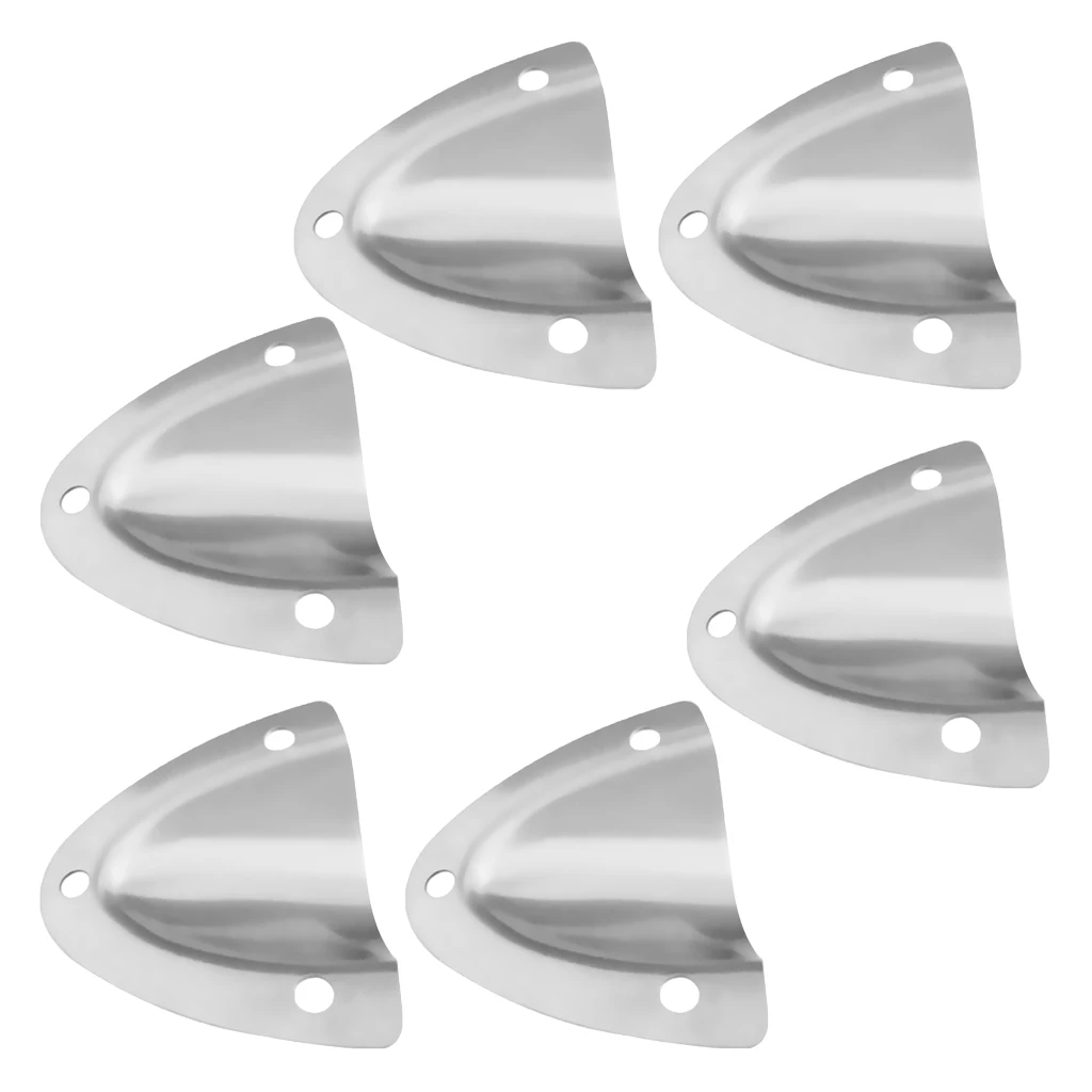 6pcs 316 Stainless Steel Large Clam Shell Vent Wire Cable Cover For Boat