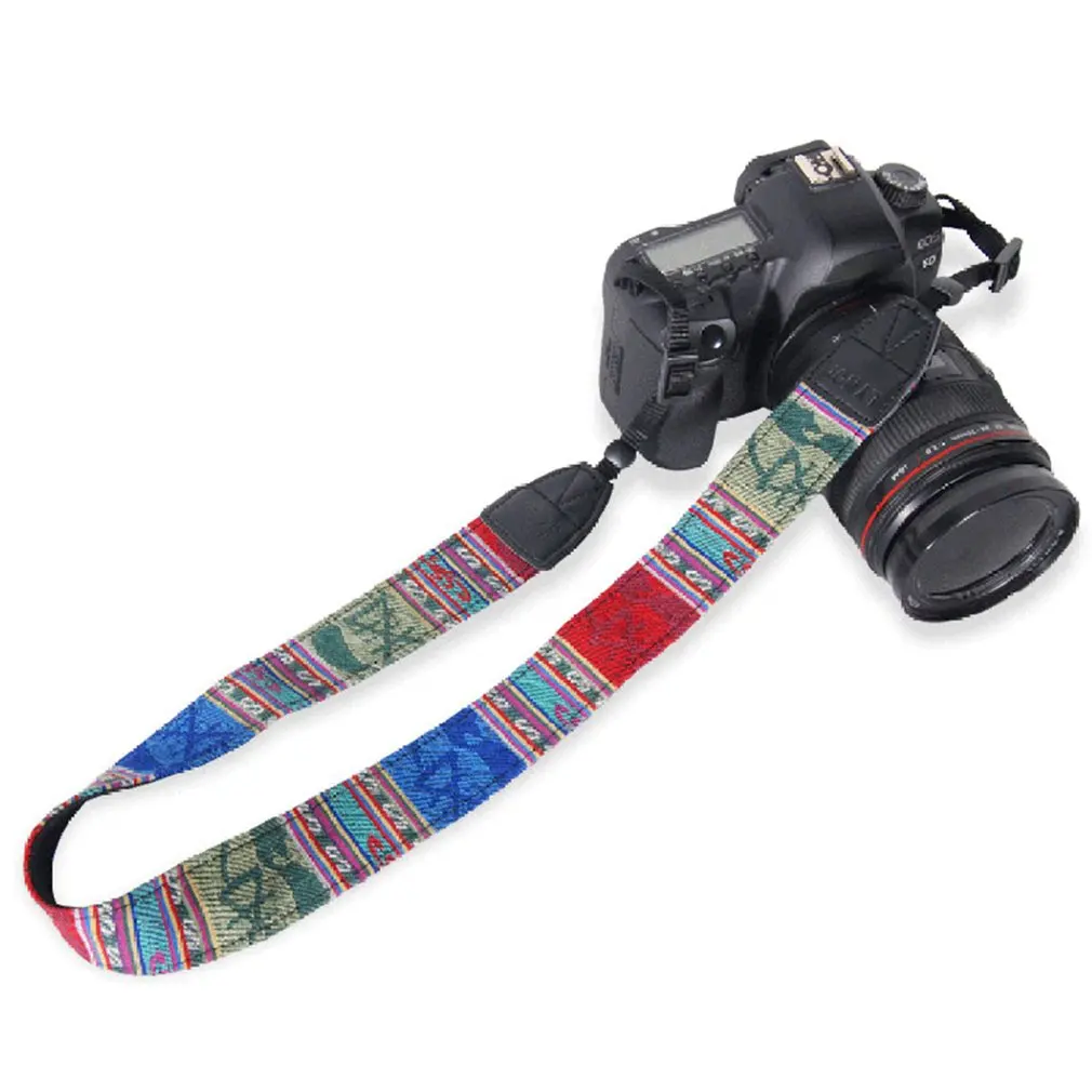 

DSLR Waterproof Shockproof Shoulders Camera Backpack Vintage Style Stripes Neck Neck Straps Belt Grip For For Nikon Canon Sony