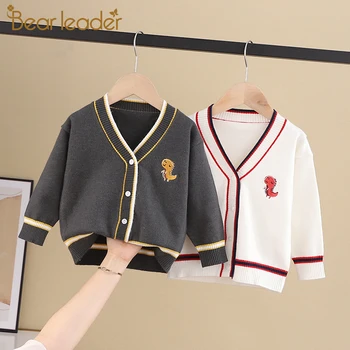 

Bear Leader Kids Girls Autumn Sweet Knitted Sweaters 2020 New Fashion Baby Boys Lovely Cardigan Children Cartoon Costumes Suits