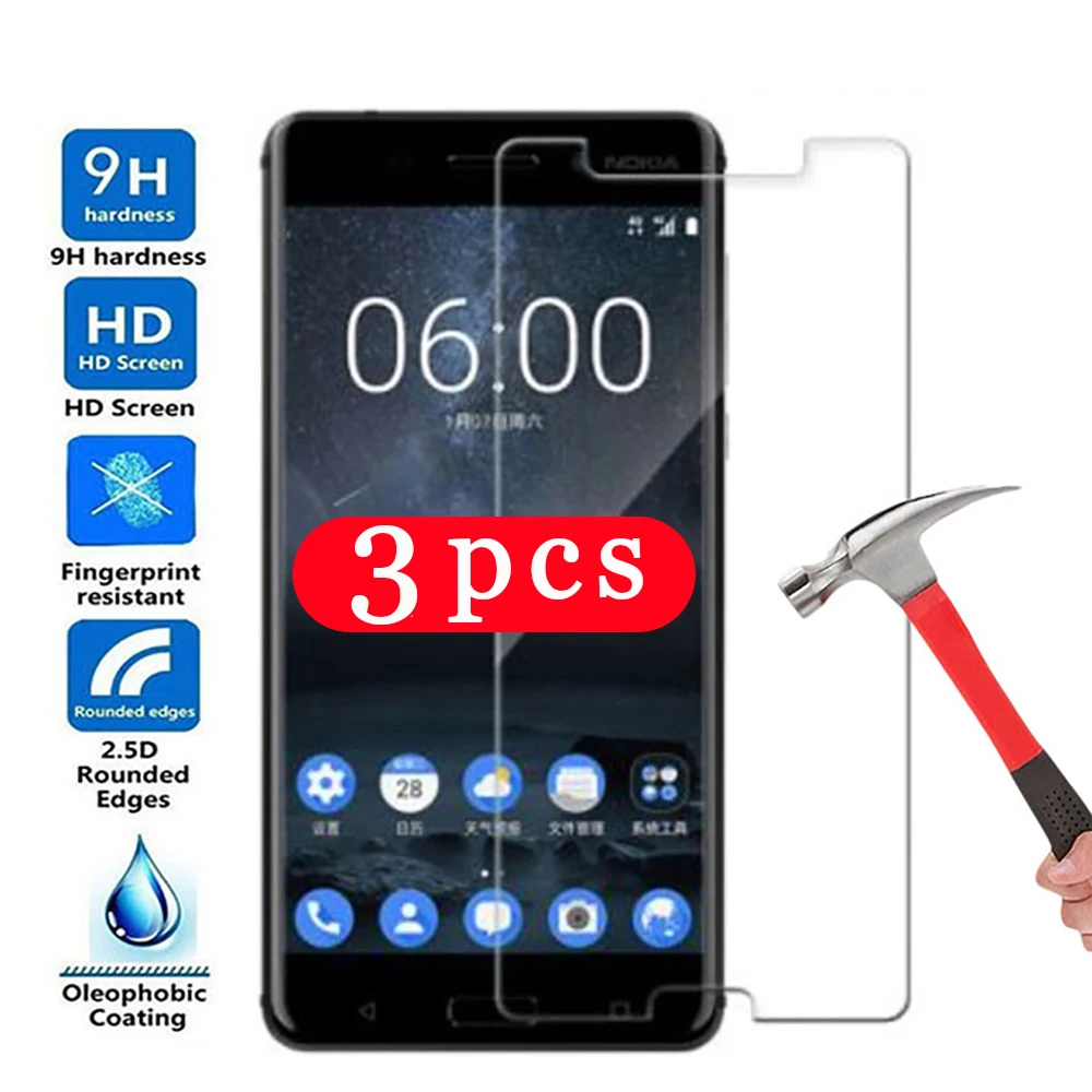 3 шт. 9H закаленное стекло для nokia 6 защита экрана телефона 6.1 x6 защитная пленка на