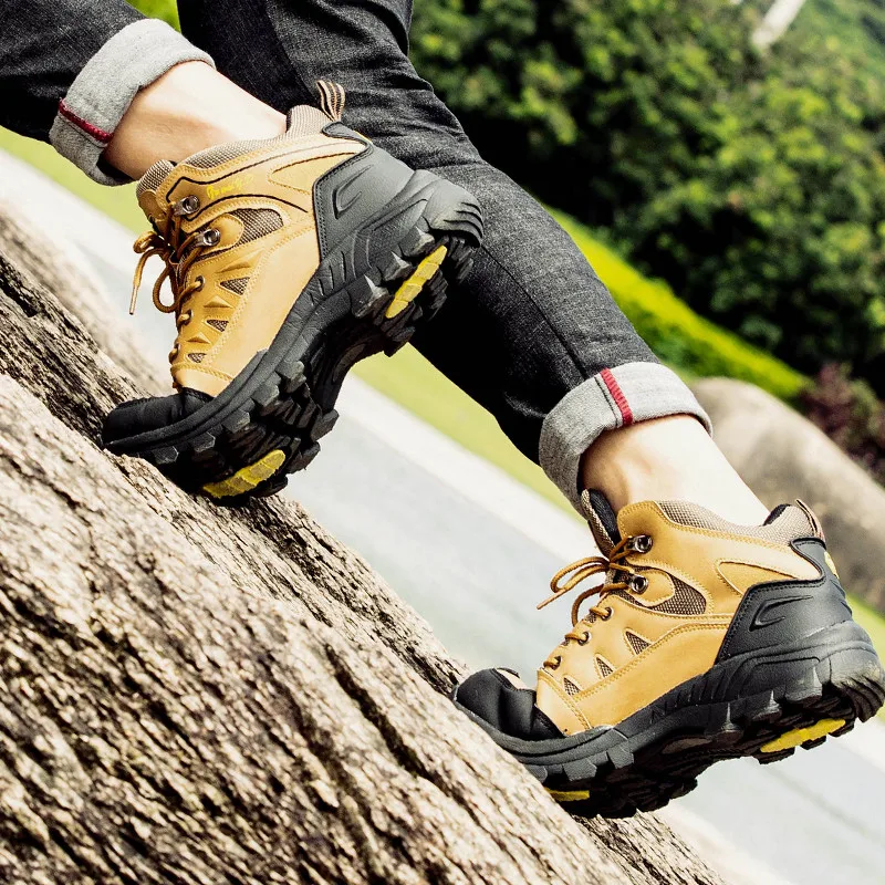 Высококачественная Мужская водонепроницаемая походная дышащяя обувь тактические ботинки уличная альпинистская обувь нескользящие треккинговые кроссовки для мужчин