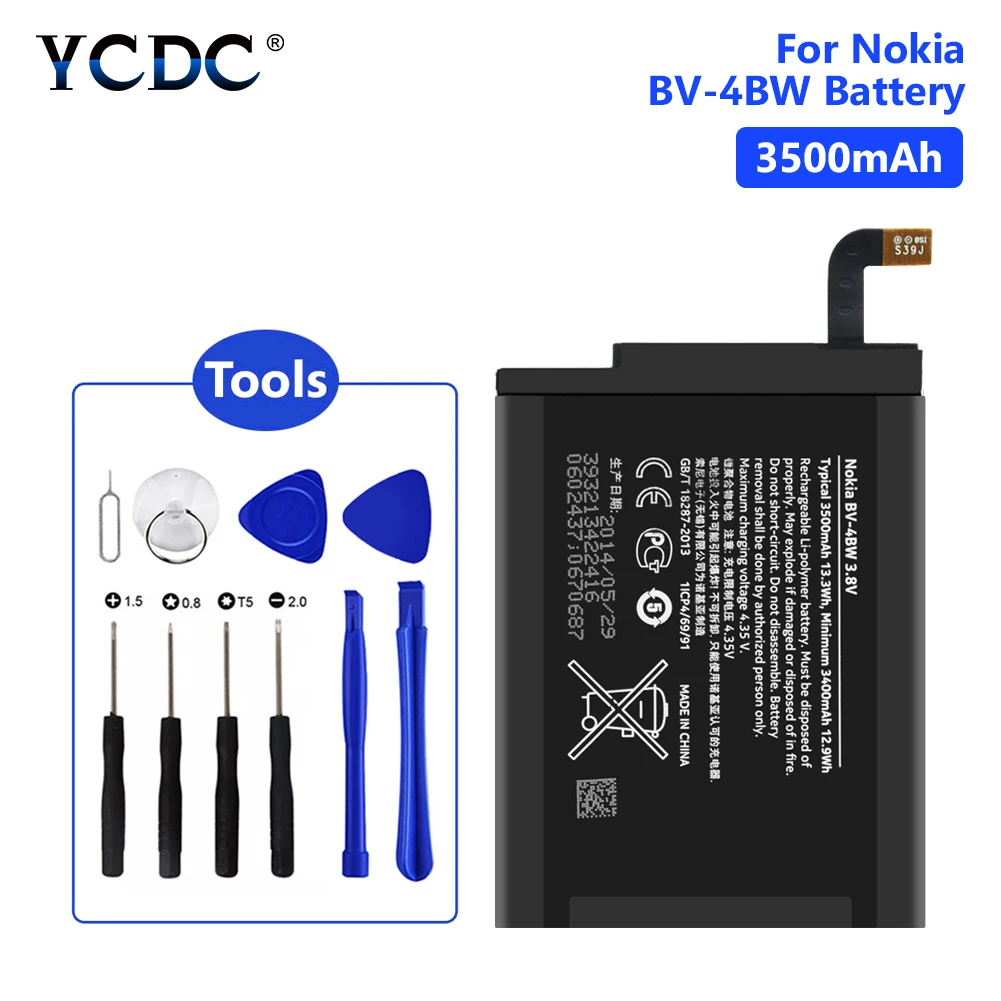 Новый оригинальный 3500 мАч BV 4BW батарея для телефона Замена Nokia Lumia 1520 MARS Phablet RM 937 Bea