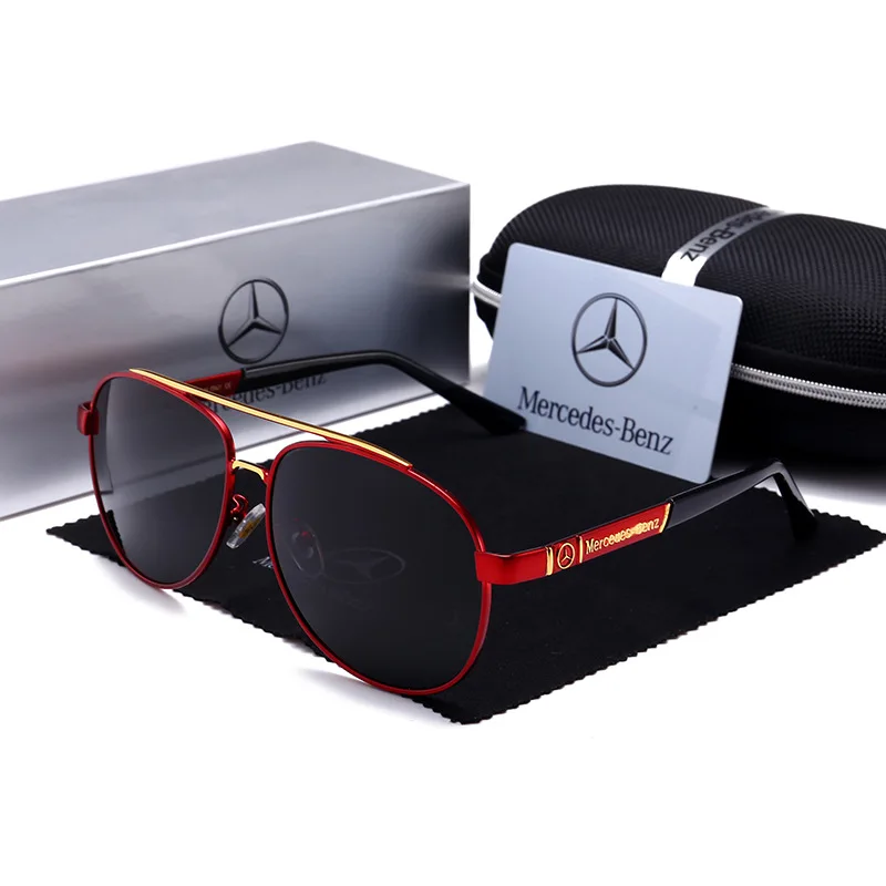 Солнцезащитные очки Mercedes, роскошные брендовые ретро очки, женские модные зеркальные очки для покупок, мужские поляризованные очки для вождения, оригинальная коробка MB751