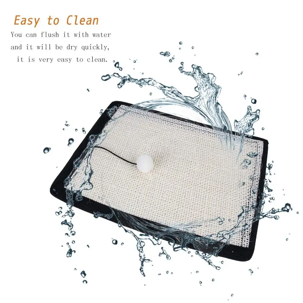 Cat Scratch Pad Cat Scratching Mat Natural Sisal Fabric Sofa Shield Furniture Pad Washable Cat Scratcher Pad Cover with Ball