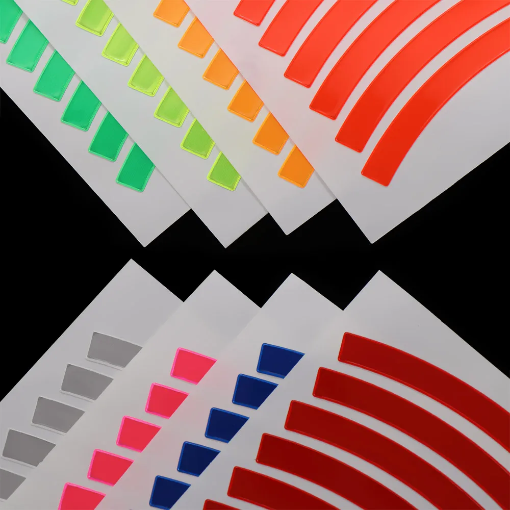 10Pcs Children's Balance Bike Reflective Sticker Wheel Decals Reflective Tire Applique Tape Safety Stickers Bicycle Accessories