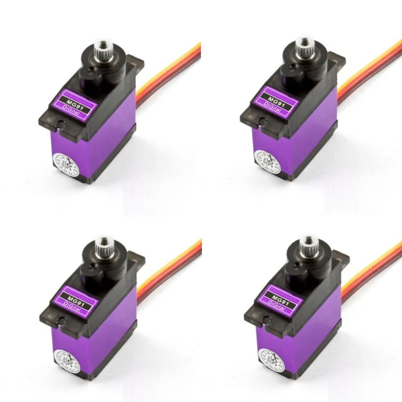 US $7.99 |4PCS MG91 13g 2.6KG Torque Metal Gear Digital Servo for RC Model Drone Airplane Helicopter Car Boat|Parts & Accessories| | - AliExpress