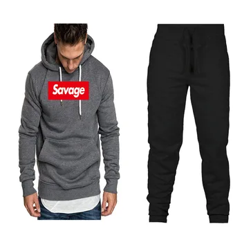 

Free Shipping 2019 Winter Thick Suits Men Sportswear Men Hoodies+Pants Suits Hip Hop Male outwear tracksuit Winter Sweatshirts