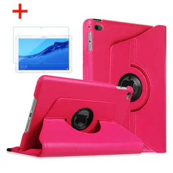 

360 Degrees Rotating Leather Flip Cover Case and Glass For iPad Mini 4 Mini 5 Tablet Case Stand Holder Auto Wake Up A1550 A1538