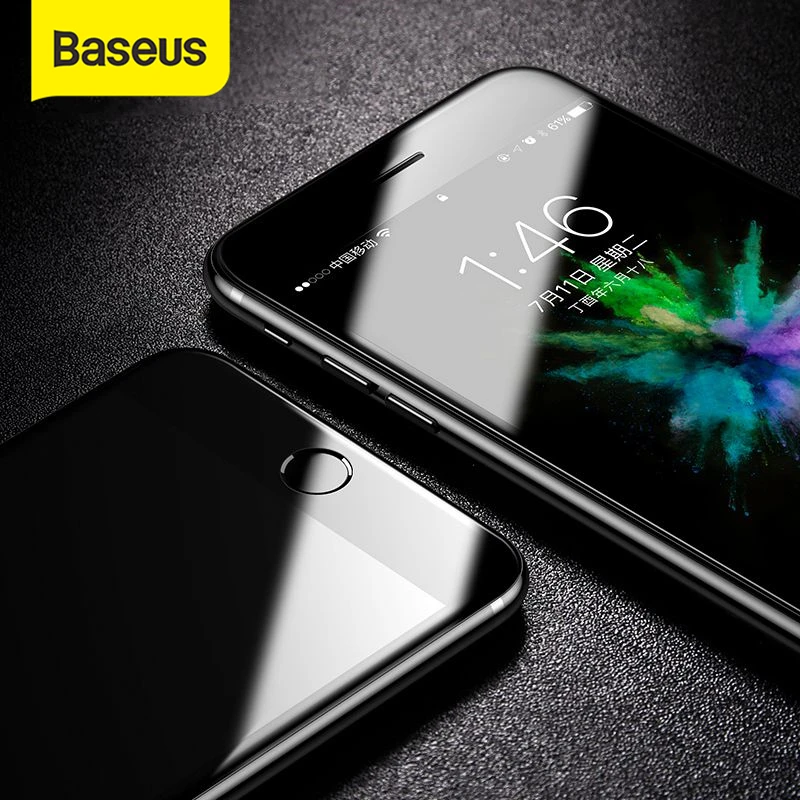 Baseus Tempered Glass For iPhone 8 8 Plus Screen Protector Ultra Thin 9H Protective Glass For iPhone 7 7 Plus Full Coverage Film