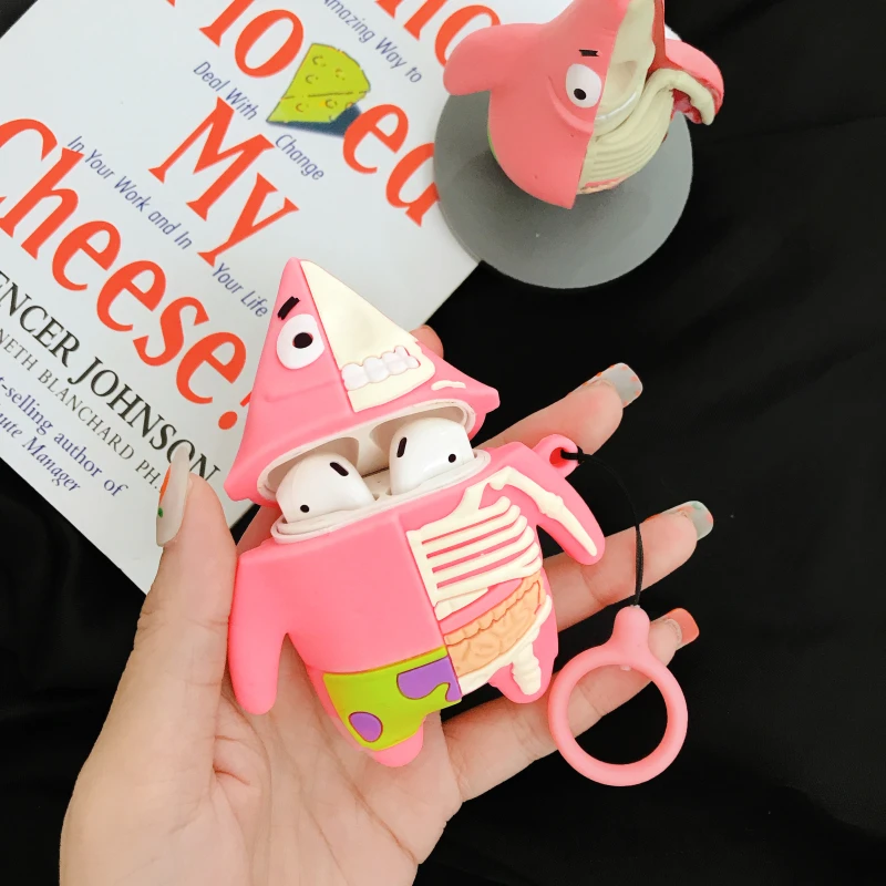 Q UNCLE Cartoon Starfish беспроводной Bluetooth чехол для наушников для Apple AirPods 2 Силиконовые чехлы защитные коробки