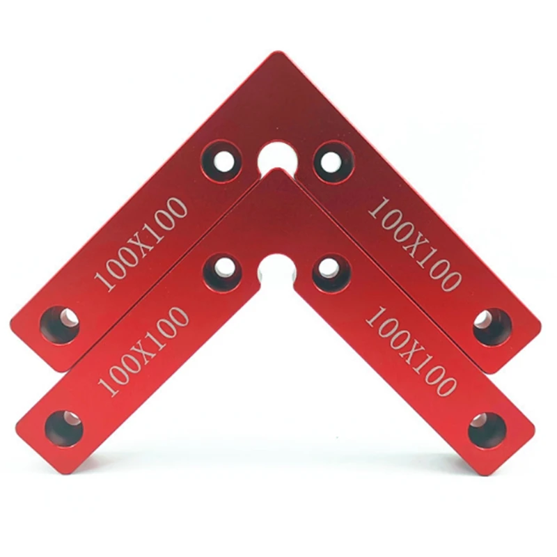 90 Degree Positioning Squares 100x100Mm Aluminium Alloy Right Angle Clamps Woodworking Carpenter Tool L Block Square