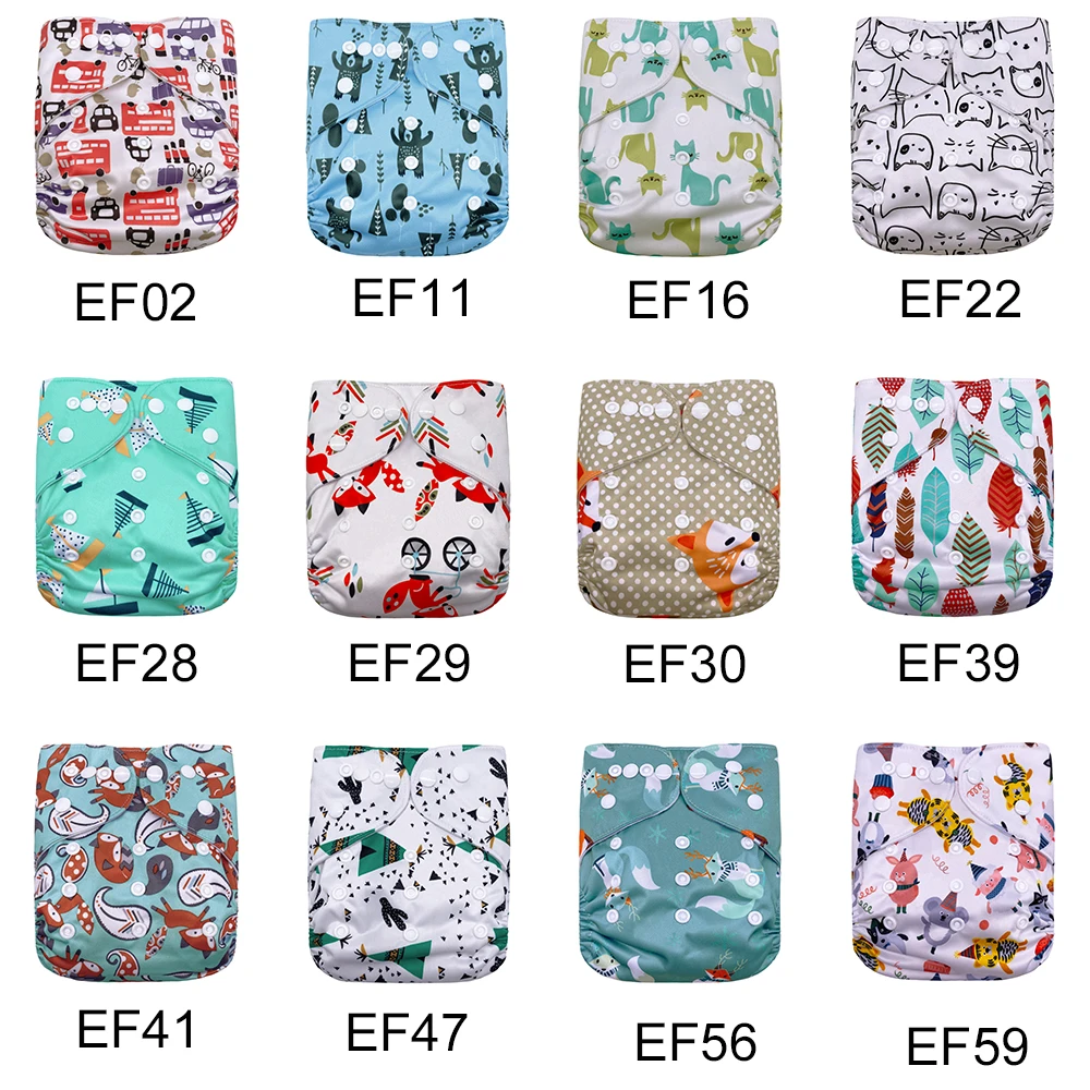 Pañales de tela para bebé, pañal de tela para bebé de 3-15KG, ecológico, ajustable, reutilizable