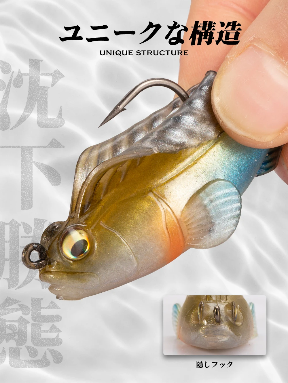Hunthouse Weiche Köder Jig Beschichtet Angeln Köder Sinking Alle Wasser 55mm/75mm/95mm Swimbaits für Forelle Hecht Bass Shad Barsch Tackle – Detail 13