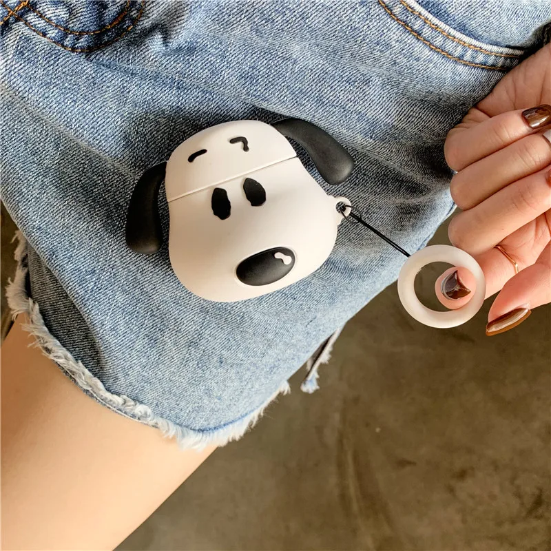 AirPods 1 2 Универсальные наушники Apple Bluetooth трехмерный силикагель мультфильм Ши Руби чехол для наушников shatter