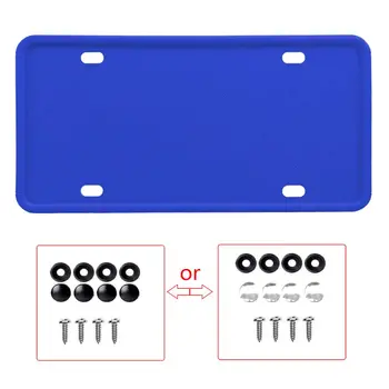 

Silicone Universal License Plate Frame Waterproof Antirust Anti-shake Cover K1AF