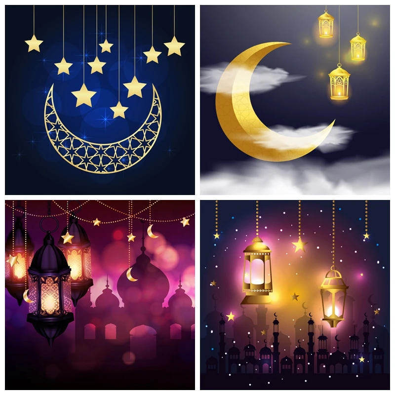 Фотофон Laeacco Ramadan Happy Eid Мубарак мусульманский фонарик Детская сцена виниловый