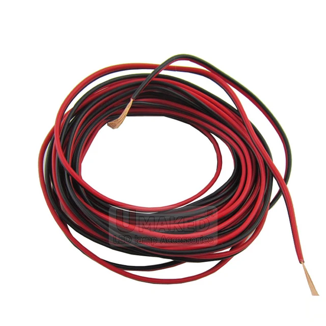 Kupfer 20AWG, 2 pin Rot Schwarz kabel, PVC isolierte draht, 20 awg draht,  Elektrische kabel, LED