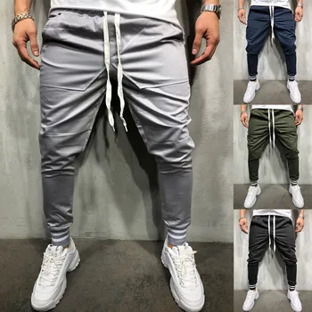 

2020 Fashion Men's Casual Solid Loose Patchwork Pocket Sweatpant Trousers Jogger Pant Streetwear Hip Hops Pants LS 1218