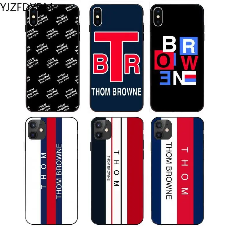 

Luxury Brand thom browne Phone Case for iphone 12 pro max 11 Pro X XS Max XR 5 6 6S 7 8 Plus Samsung Galaxy S8 S9 S10 S20 Plus