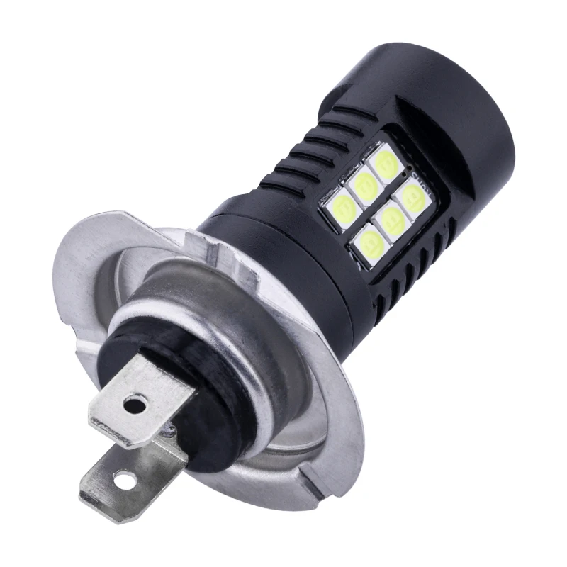 2 шт. H7 3030 светодиодный противотуманный фонарь автомобильные ходовые огни 21SMD чипы светодиодный фары дальнего света для авто 12 в 6000 К белые лампочки высокой мощности