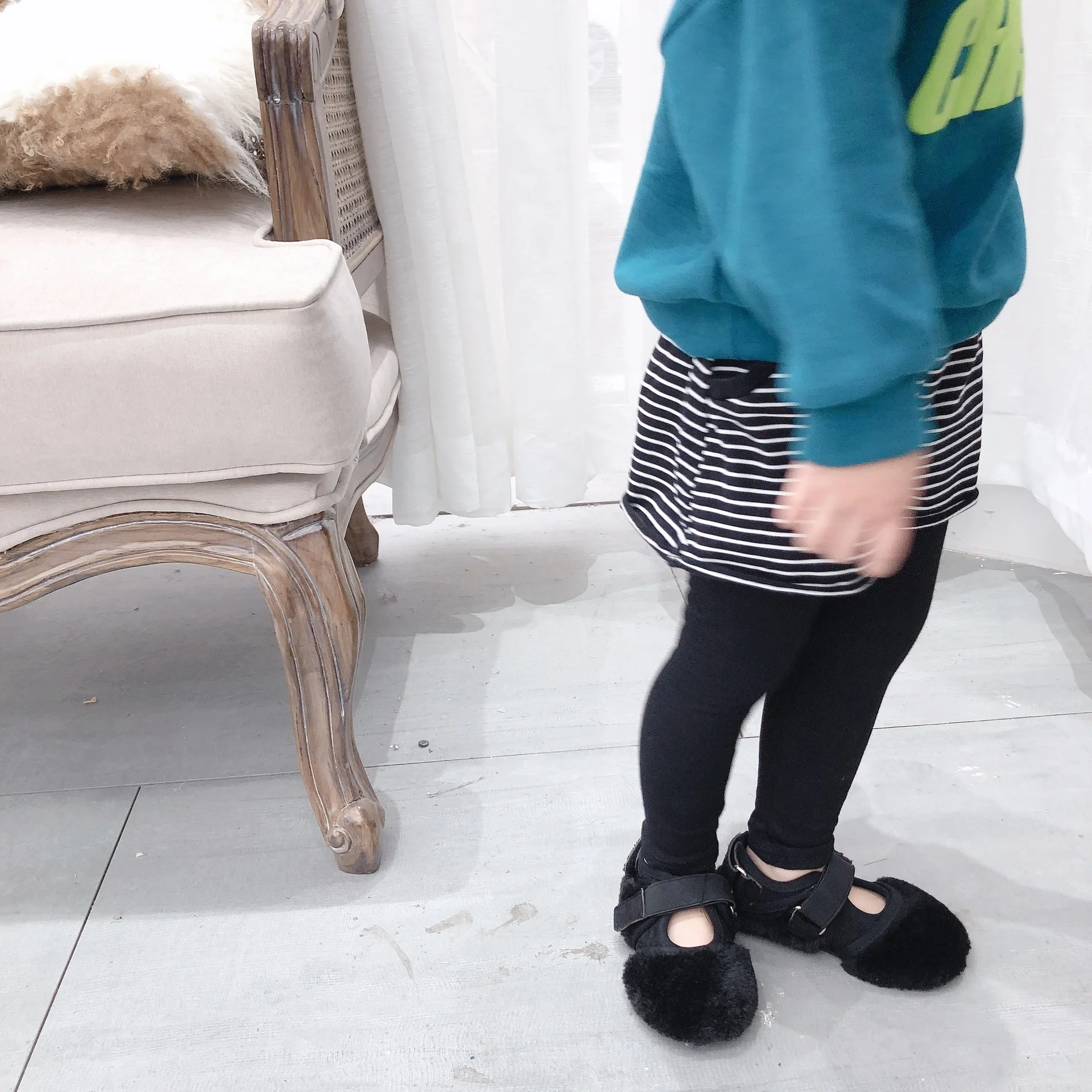 Ukeybaby2019 осень и зима новые продукты поддельные двухсекционные полосатые брюки мужчины и женщины дети корейский стиль Casu
