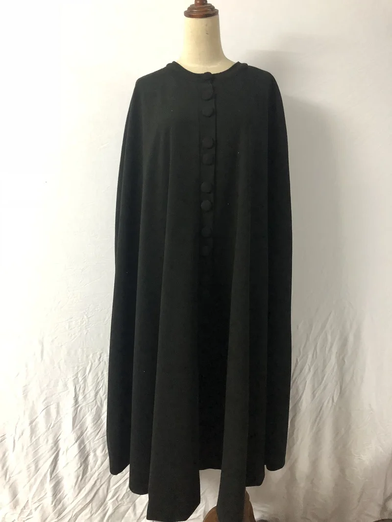 510# европейский и американский AliExpress однобортный круглый вырез большой подол Плащ шаль удлиненный Дафлкот