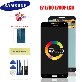 

Original Super AMOLED LCD For Samsung Galaxy E7 E700 E700F E7000 E7009 LCD Display Touch Screen Digitizer Assembly Replacement