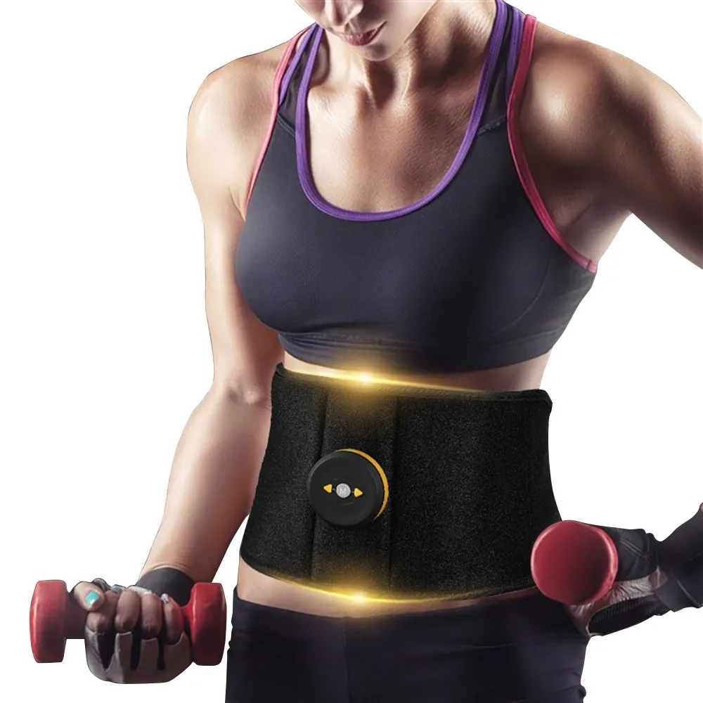 Abdominal Muscle Stimulator Men Women Vibration Fitness Massager Slimming Body Belly Belt Waist Support Fat Burning Home Gym