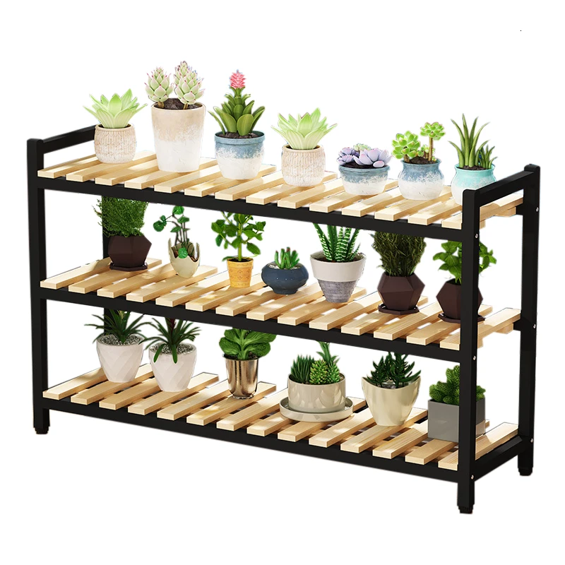

Balcony Flower Rack Windowsill Shelf Indoor Living Room Green Radish Flower Airs Iron Art Multi-storey Flowerpot Frame