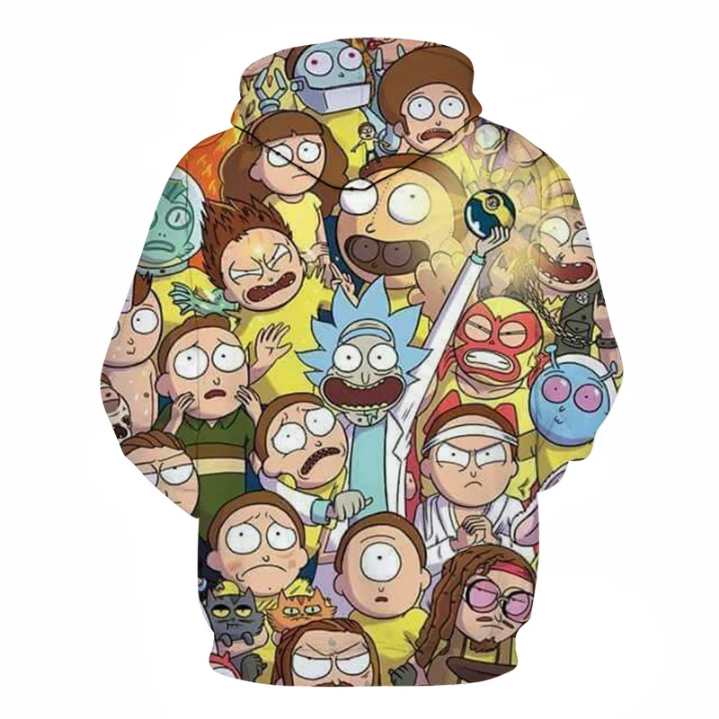 Cena Bluzy z nadrukiem rick i morty bluzy z kapturem 3D męskie dresy śmieszne swetry czarne z kapturem modne tkaniny Dropship ZOOTOPBEAR