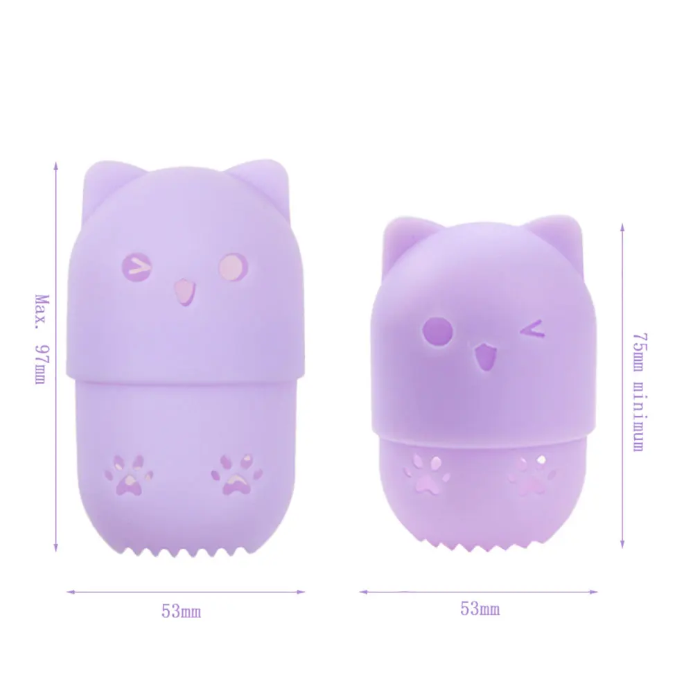 Silicone Beauty Sponge Storage Box Egg Stand Makeup Powder Puff Drying Holder Mildew Proof Cosmetic Puff Case 1PC storage box makeup organizer makeup storage box cosmetic storage box