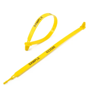 

Fixed Length Security Seals Plastic Safety Seal PP Fixed Closure Number Shipping Tag Traller Tamper Proof Labels 100pcs Yellow
