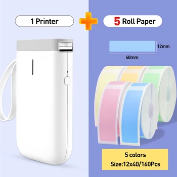 

Bluetooth Label Printer Thermal Sticker Barcode Label Printer inkless Pocket Mobile Phone Android iOS Printer D11 GZL2004