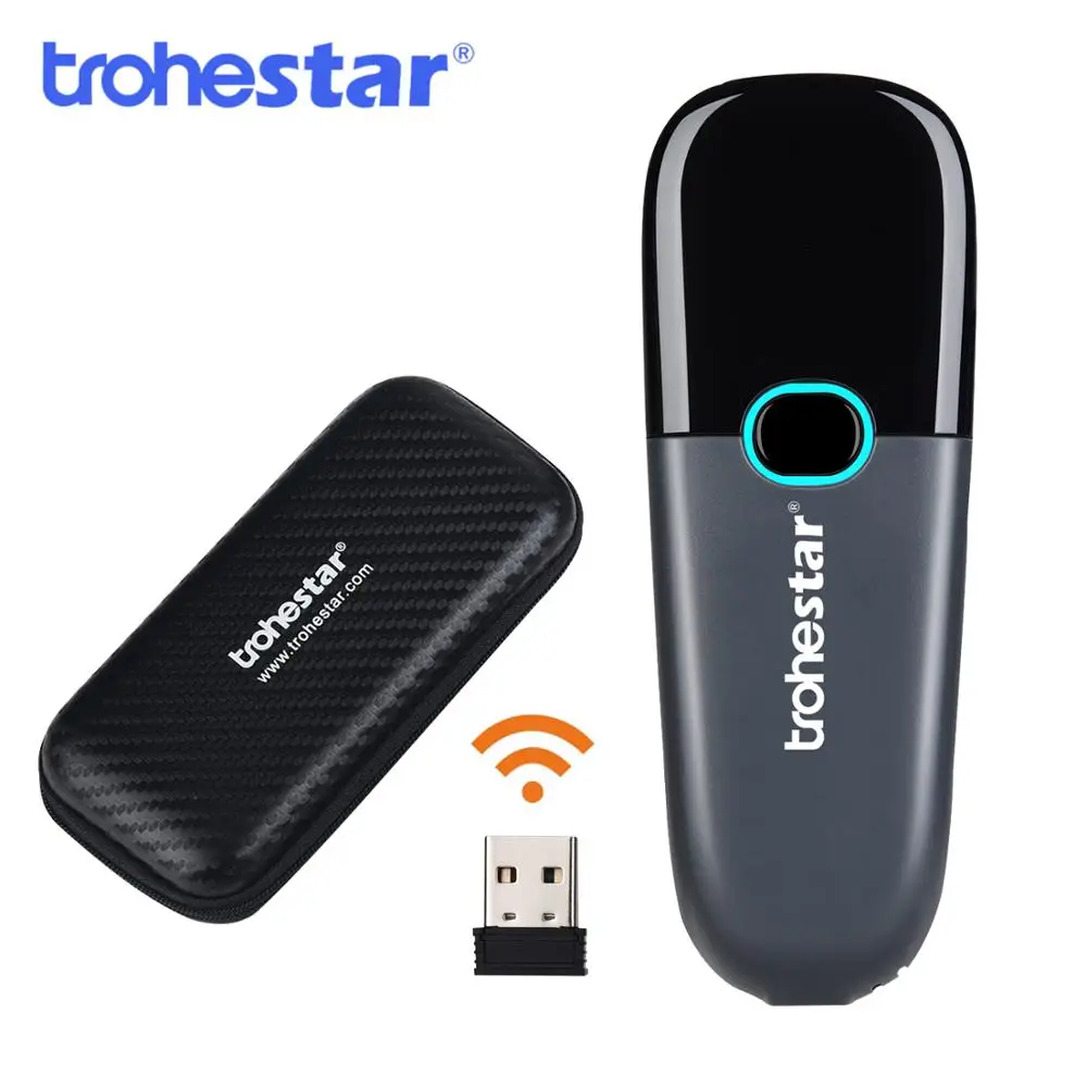 Беспроводной сканер штрих кода Trohestar совместимый с функцией Bluetooth 2 4 ГГц