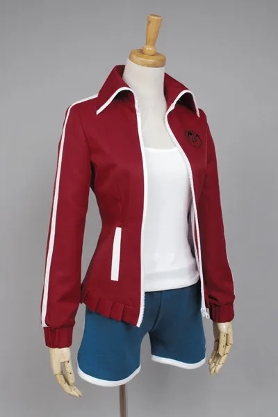 Dangan Ronpa Danganronpa Косплей Aoi Asahina Униформа цвет красного вина шорты для женщин девочек аниме Хэллоуин вечерние костюмы для косплея парик